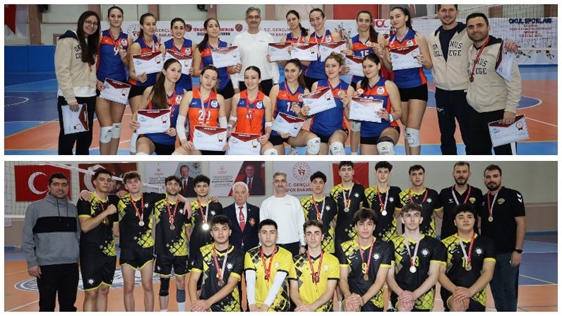 Okul Sporları Voleybol Genç A Kız-Erkek Yarı Final Müsabakaları Sona Erdi