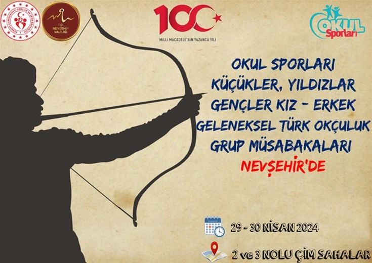 Okul Sporları Geleneksel Türk Okçuluk Grup Müsabakaları Nevşehir'de	