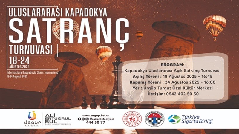 Kapadokya Uluslararası Satranç Turnuvası Başlıyor