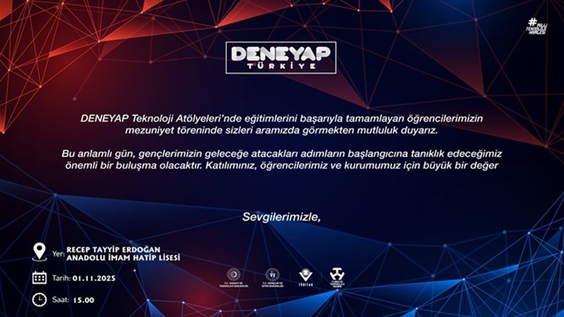 Nevşehir Deneyap Teknoloji Atölyesi’nde Mezuniyet Heyecanı Başlıyor!