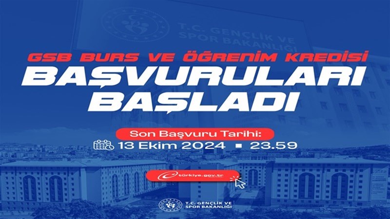 Gençlik ve Spor Bakanlığı Burs/Kredi Başvuruları Başladı